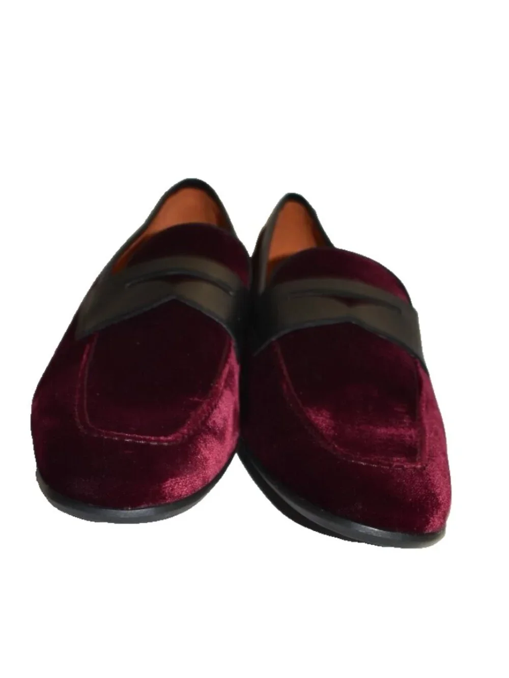 New! Magnanni Vale Velvet Penny Loafer Shoes Size 10 US Burgundy 23686 DD32 43